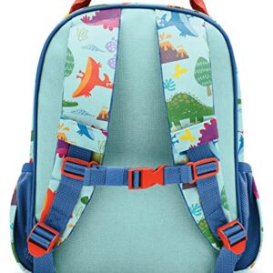 Simple Modern Toddler Mini Backpack for Kids Boys Girls | Preschool Small Backpack | Fletcher Collection | Toddler - Mini (14" tall) | Blue Dino