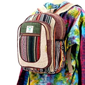 Unique design Hemp Backpack Small Backpack Hippie Backpack Festival Backpack Hiking Backpack 100% Hemp|100 VEGAN| FAIR TRADE | Handmade with Love.