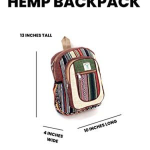 Unique design Hemp Backpack Small Backpack Hippie Backpack Festival Backpack Hiking Backpack 100% Hemp|100 VEGAN| FAIR TRADE | Handmade with Love.