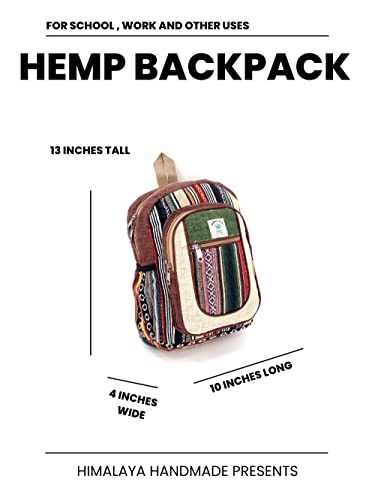 Unique design Hemp Backpack Small Backpack Hippie Backpack Festival Backpack Hiking Backpack 100% Hemp|100 VEGAN| FAIR TRADE | Handmade with Love.