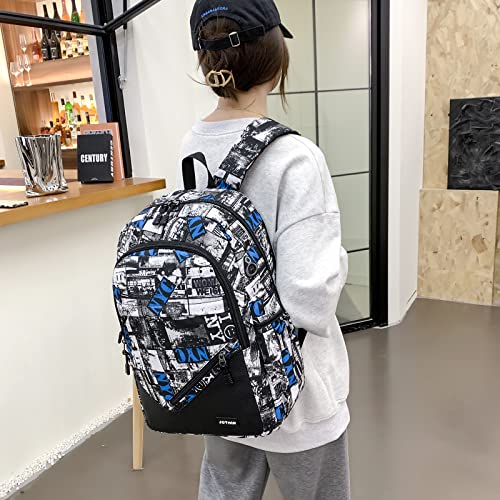 JOTHIN School Backpacks Kids Backpack Boys Bookbags for Boys Backpacks for Middle School Laptop Backpack Canvas Travel Backpack for Men(White)