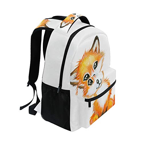 ALAZA Cute Little Fox Animal Print Large Backpack Personalized Laptop iPad Tablet Travel School Bag with Multiple Pockets