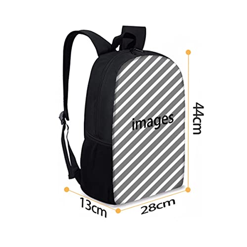 Hawapod Cute Dog Pug Causal Stripe Backpack Teen Backpacks For Girls School Bag Boys Travel Daypack