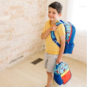 Wildkin Pack-it-All Backpack Bundle with Clip-in Lunch Box (Trains, Planes & Trucks)