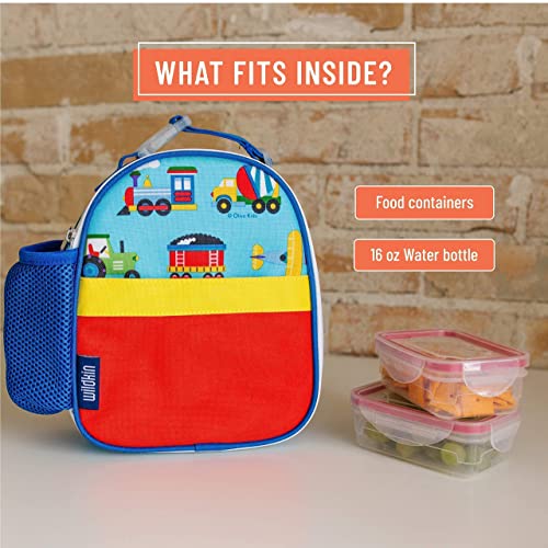 Wildkin Pack-it-All Backpack Bundle with Clip-in Lunch Box (Trains, Planes & Trucks)