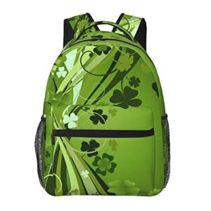 rosihode st. patrick’s day shamrocks backpack school bookbag for boys girls computer backpacks travel hiking camping daypack