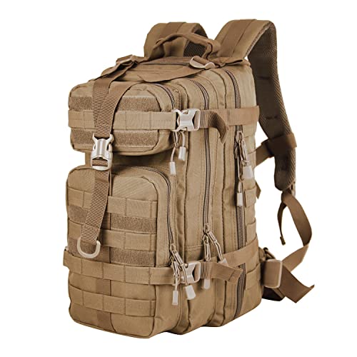 XWLSPORT Small Military Tactical Backpack 30L Assault Backpack Tactical Bag Coyote