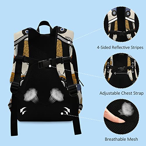 Glaphy Tractors Cars Backpack for Kids, Boys and Girls, Toddler Backpack for Daycare Travel School, Preschool Bookbag with Chest Strap