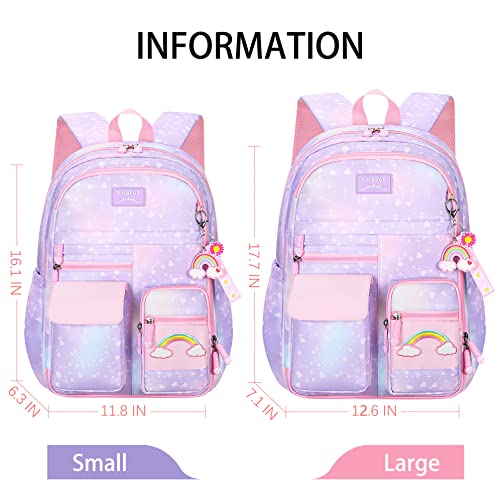 Cute Backpack Travel Backpacks Bookbag for Women & Men Boys Girls School College Students Backpack Durable Water Resistant Purple-C Large