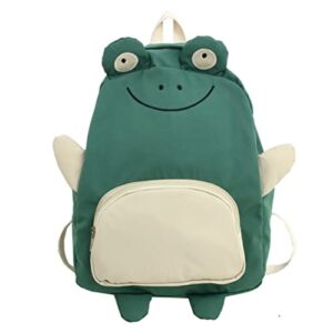 kowvowz kawaii frog large novelty backpack girl boy teen cute fuuny panda animal high school backpack laptop waterproof bookbag (frog)