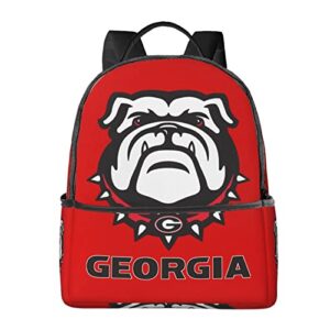wmcyzhu georgia bull cute dogs travel laptop backpack adjustable college school computer bag