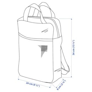 IKEA Mini Bagpack, Grey Colour, 9 l (2 Gallon), Unisex, PIVRING.