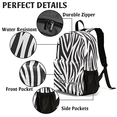 Anneunique Custom Cute African Girl Backpack with Name Waterproof Shoulder Bag for Gift Hiking Camper