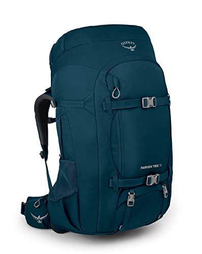 Osprey Fairview Trek 70 Women's Travel and Backpacking Backpack, Night Jungle Blue