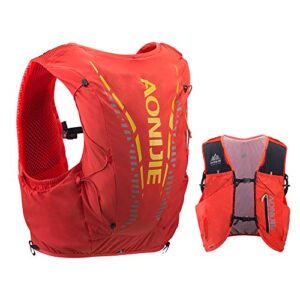 aonijie 2.5l/12l hydration backpack men women running vest pack for outdoor sports hiking climbing cycling marathon (12l# orange-l/xl)