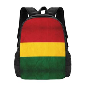 men wome backpack reggae rasta flag 3d printed large capacity laptop backpack travel casual bag