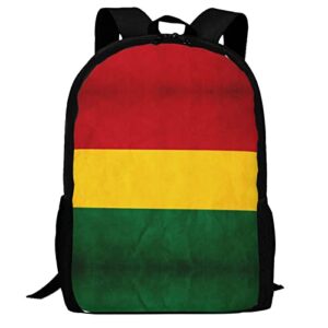 Men Wome Backpack Reggae Rasta Flag 3d Printed Large Capacity Laptop Backpack Travel Casual Bag