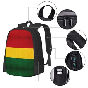 Men Wome Backpack Reggae Rasta Flag 3d Printed Large Capacity Laptop Backpack Travel Casual Bag