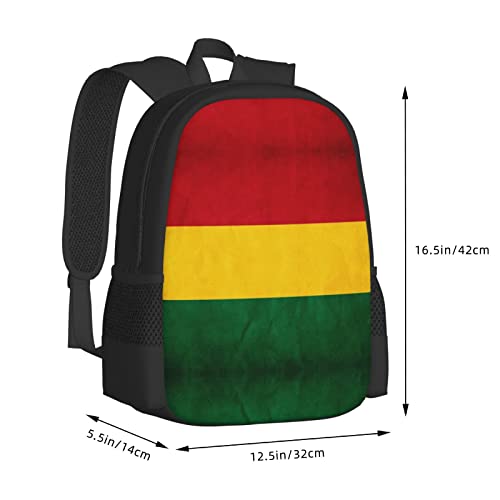 Men Wome Backpack Reggae Rasta Flag 3d Printed Large Capacity Laptop Backpack Travel Casual Bag