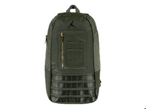 nike air jordan ma-1 backpack (one size, olive canvas/metallic gold)