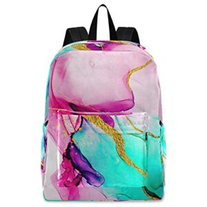 zzwwr 3d fashionable abstract marble art polyester computer backpack big daypack for business sport travel school bookbags