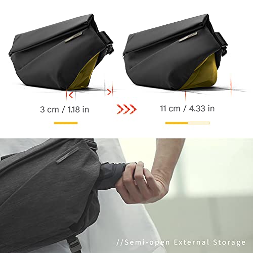 NIID Radiant Urban Sling Bag - Quick Access, Expandable, Multipurpose Crossbody Bag Water Resistant Chest Shoulder Backpack Messenger Bags for Travel Work