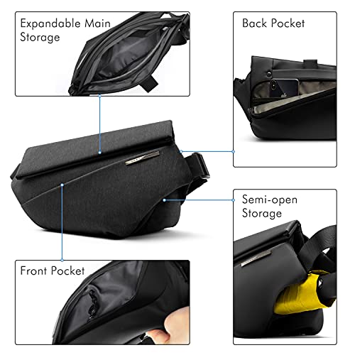 NIID Radiant Urban Sling Bag - Quick Access, Expandable, Multipurpose Crossbody Bag Water Resistant Chest Shoulder Backpack Messenger Bags for Travel Work