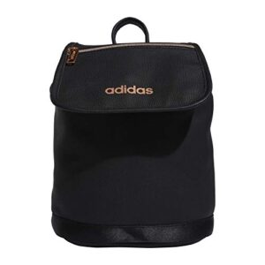 adidas premium mini backpack, black pu leather/rose gold, one size