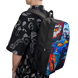 Race Car Backpack Casual Backpack Fashion Laptop Backpack Travel Hiking Camping Backpack For Teen Girls Boys