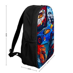 Race Car Backpack Casual Backpack Fashion Laptop Backpack Travel Hiking Camping Backpack For Teen Girls Boys