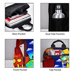 Geometry Dash Travel Backpack Multipurpose For Kids Teens Unisex Casual Daypacks Laptop Bookbag Outdoor Black