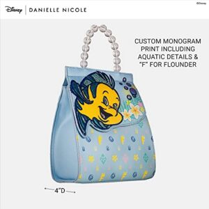 Danielle Nicole Disney Flounder Backpack, Monogram Small Handbag Purse, Multi-Colored, Standard