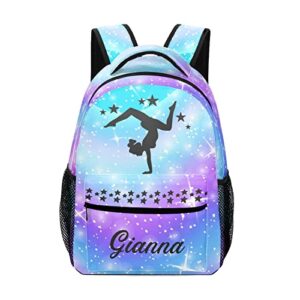 gymnastic purple blue fantasy personalized school backpack bags kids backpack for teen boys girls travel backpack