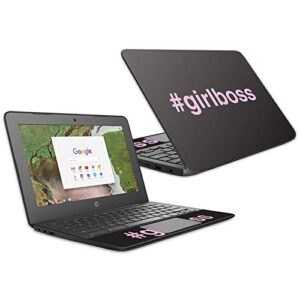 mightyskins skin compatible with hp chromebook 11 g6 11.6″ (2018) – girl boss | protective, durable, and unique vinyl decal wrap cover | easy to apply, remove, and change styles | made in the usa