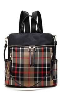 nishi plaid backpackwaterproof laptop backpack for travel school daypack neylon by mia k. farrow