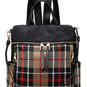 Nishi Plaid BackpackWaterproof Laptop Backpack for Travel School Daypack Neylon by Mia K. Farrow