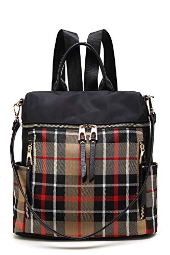 Nishi Plaid BackpackWaterproof Laptop Backpack for Travel School Daypack Neylon by Mia K. Farrow