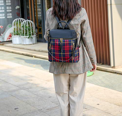 Nishi Plaid BackpackWaterproof Laptop Backpack for Travel School Daypack Neylon by Mia K. Farrow