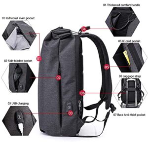 Travel, School, Business, Anti-Thief, Water Proof Backpack with USB Charging Port Fits 15.6