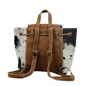 Myra Bag Must Have Backpack Upcycled Cowhide & Leather S-2843