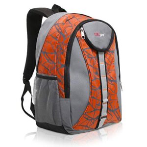 mggear 18-inch school backpack, heavy duty multipurpose backpack, travel carryon, orange