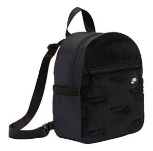 nike sportswear futura 365 velour mini backpack (one size, black/black)