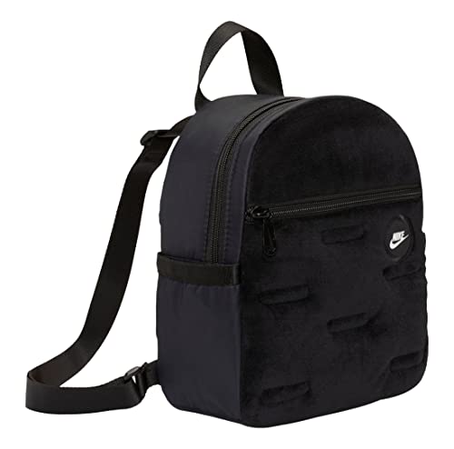 Nike Sportswear Futura 365 Velour Mini Backpack (One Size, Black/Black)