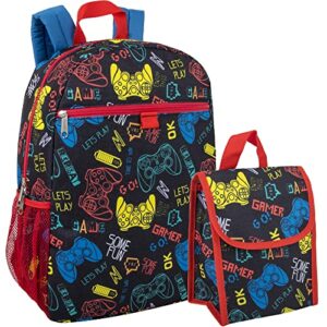 backpack with lunch bag for boys elementary school, middle school backpack set for kids