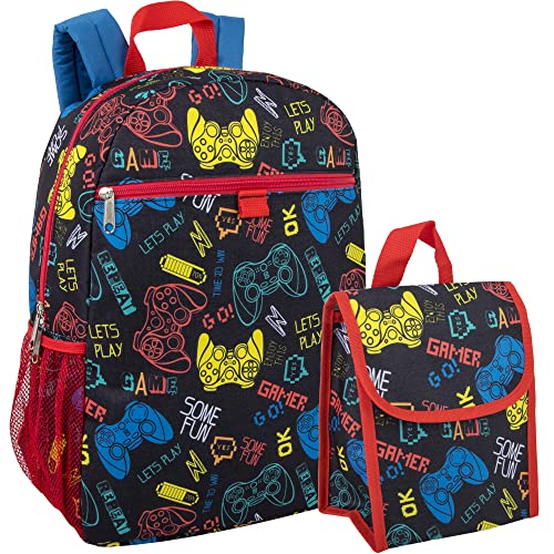 Backpack with Lunch Bag for Boys Elementary School, Middle School Backpack Set for Kids