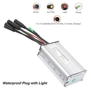 VGEBY Rectangular Controller, Electric Bicycle Controller 9 Tube 36/48V KT‑22A Waterproof Contact with Light Motor Speed Control Box Electric Bicycle Parts