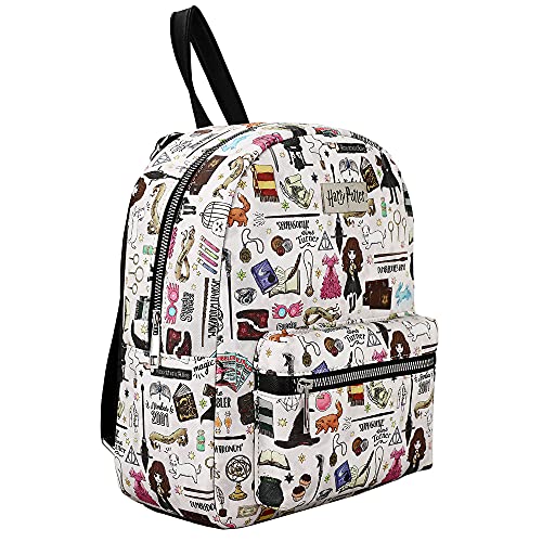 Harry Potter Hogwarts Chibi Characters & Icons All Over Print White Mini Backpack