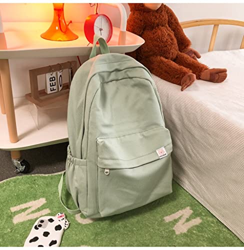 Kawaii Backpack Aesthetic Backpacks Back to School Supplies Aesthetic School Supplies for Teen Girls Women Mochila (Green)