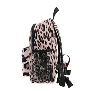 Leopard Print Cheetah Pink Backpack for Toddlers, Kid's Backpack School Bag for Boys Girls Kindergarten Preschool Bag