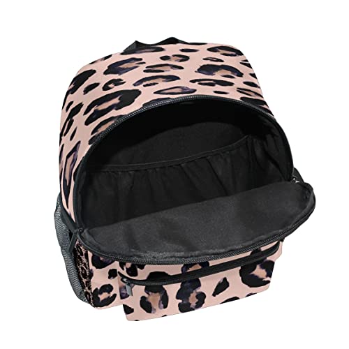 Leopard Print Cheetah Pink Backpack for Toddlers, Kid's Backpack School Bag for Boys Girls Kindergarten Preschool Bag